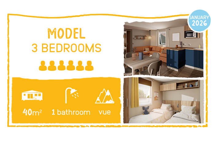 Residential mobile home with 3 bedrooms