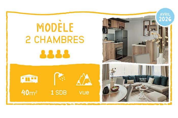Mobil-Home Résidentiel avec 2 Chambres