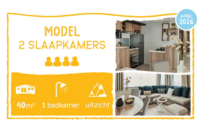 Residentiële stacaravan met 2 slaapkamerss